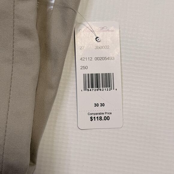 Brooks Brothers Pants Mens 30x30 Khaki Advantage Chino Wrinkle Resistant Stretch - Picture 8 of 15